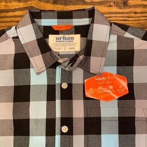 Boys checkered button down short sleeve
